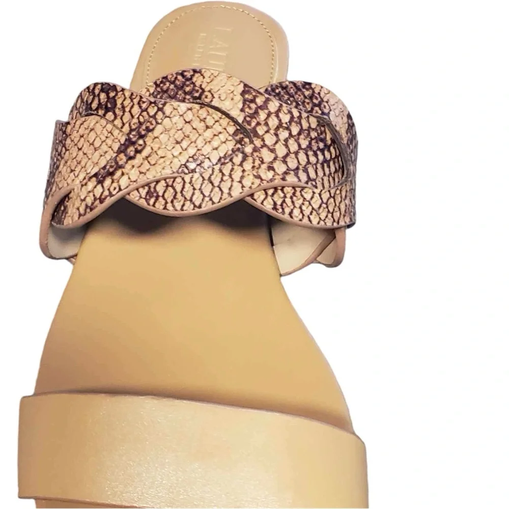 Ralph Lauren Tan and Snake Pattern Sandals - Picture 4 of 7
